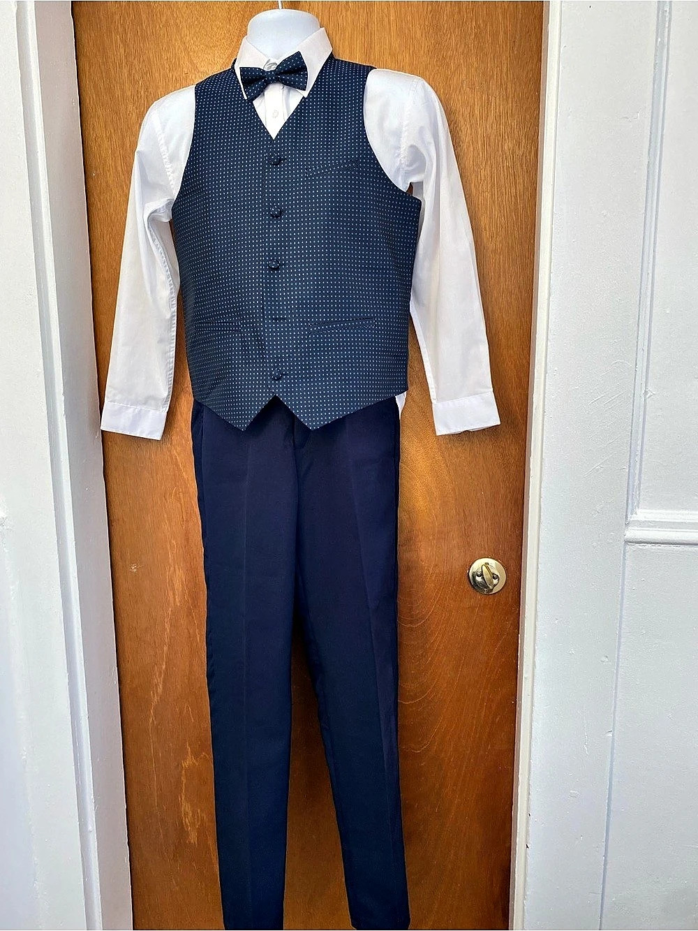 Kids Blue Formal Vest Set Like New 14/16